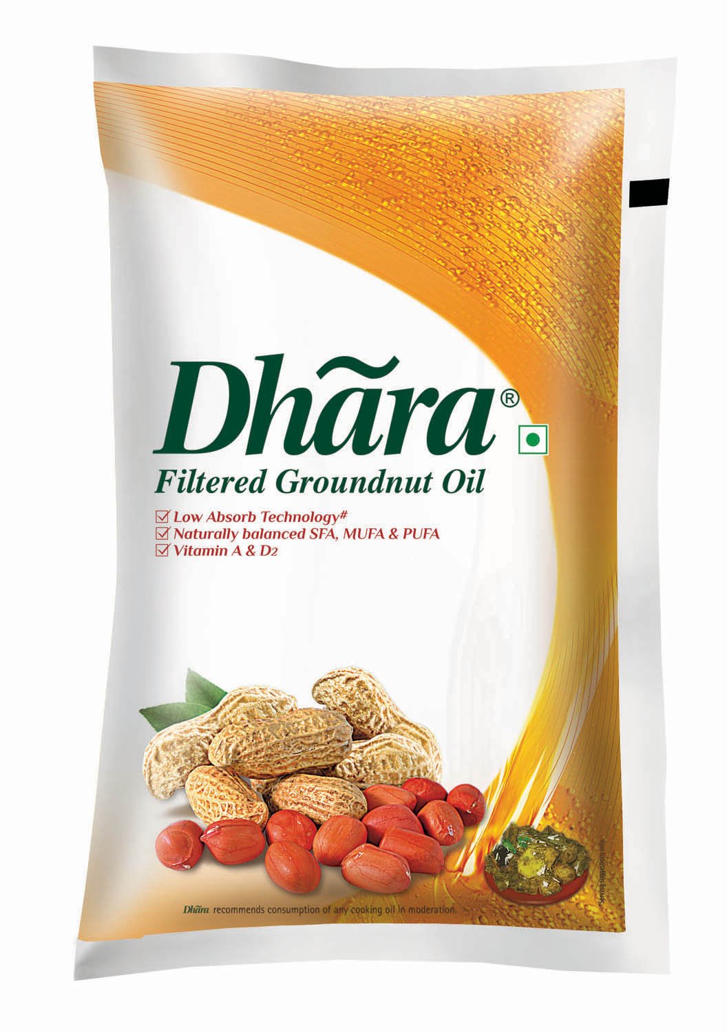 Dhara Groundnut Oil, 1L