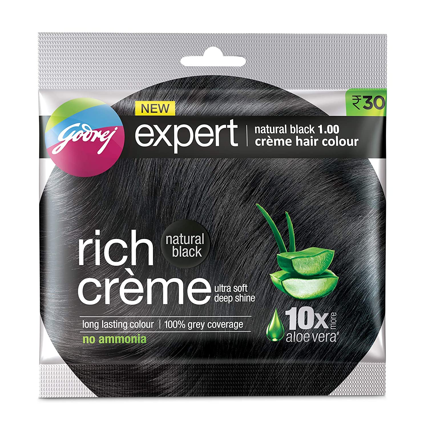 Godrej Expert Rich Crème Hair Colour (Single Use) – Shade 1 NATURAL BLACK