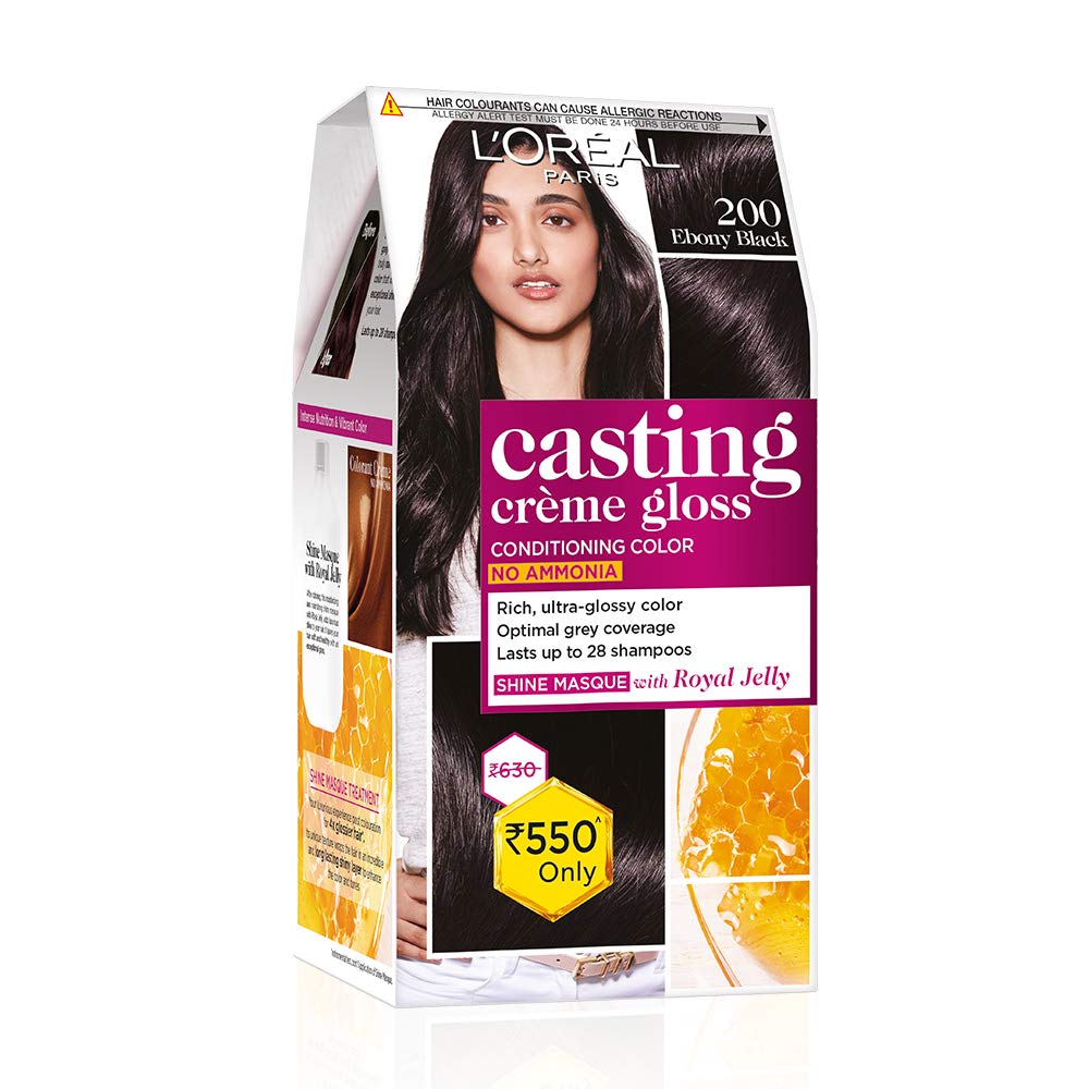 Loreal Paris Casting Creme Gloss Hair Color, Ebony Black 