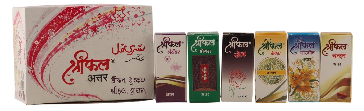 Attar Shriphal Rosewood 6 in 1 Pooja Scent Attar, 2.5 ml each