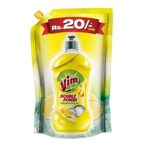 Vim Dishwash Gel - Lemon, 155 Ml Pouch