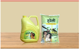 Hareli Refined Rice Bran Oil 1 Ltr. pouch