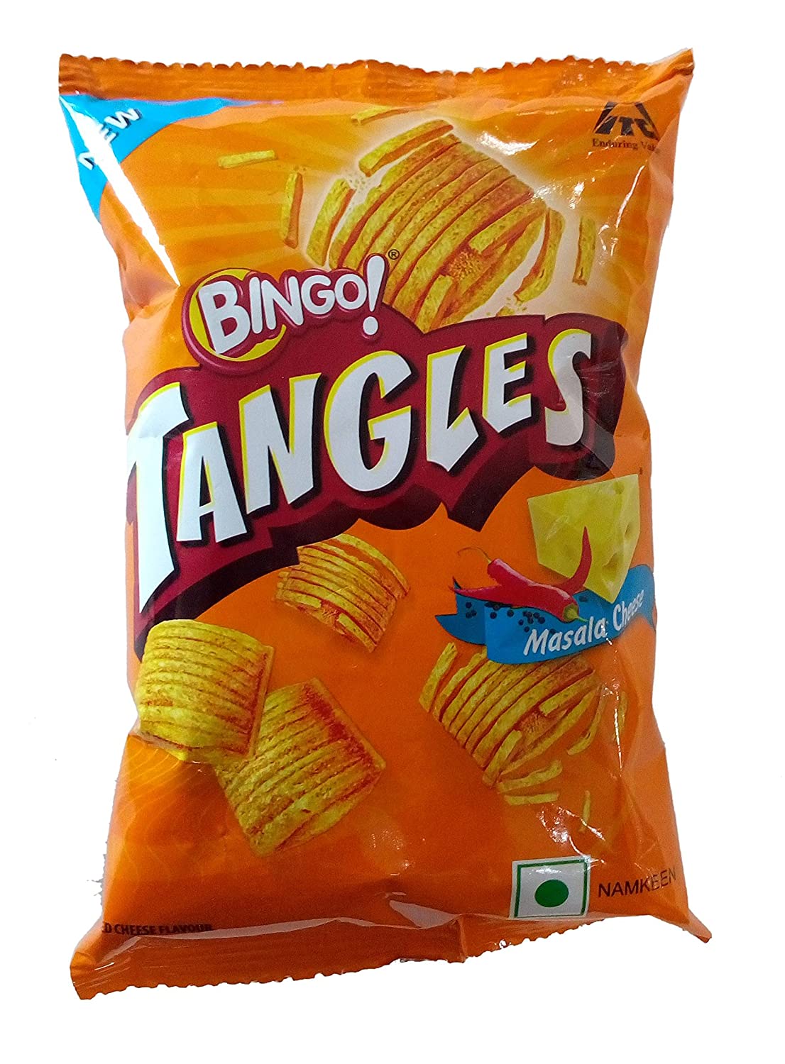 Bingo Snacks - Masala Cheese Tangles, 27g Pouch