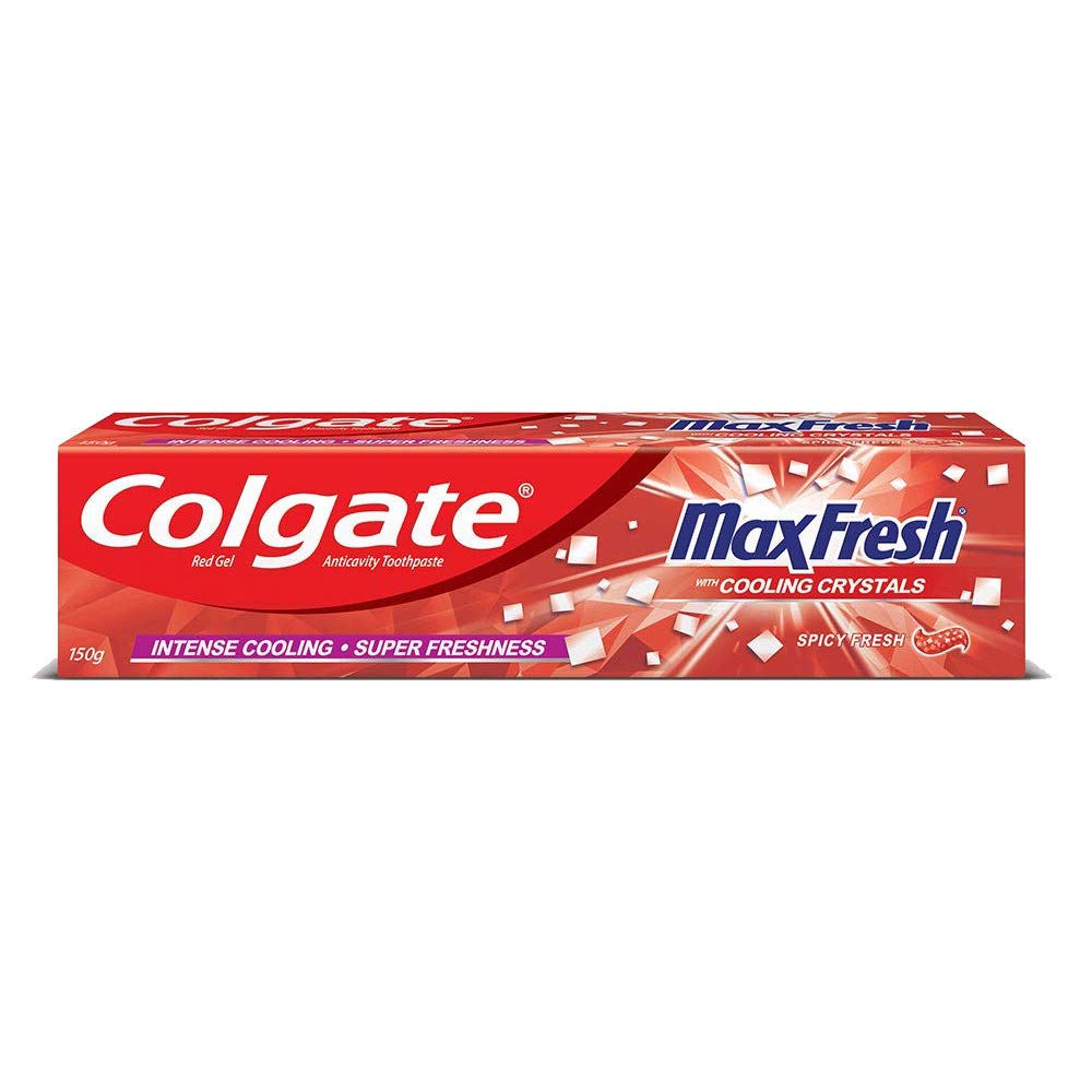 Colgate MaxFresh Toothpaste, Red Gel Paste with Menthol for Super Fresh Breath, 84g (Spicy Fresh)
