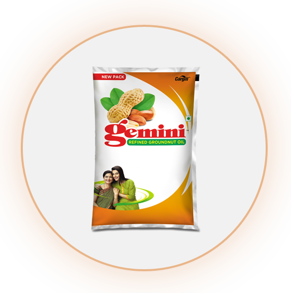 Gemini Filtered Groundnut oil 1 Lit Pouch