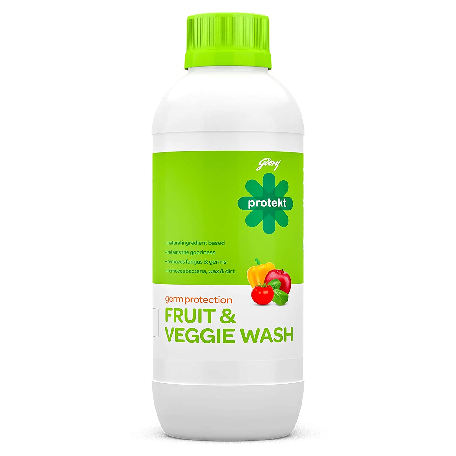 Godrej Protekt Germ Protection Fruit & Veggie Wash – Natural Ingredient Based, Removes Germs, Bacteria, Fungus, Wax & Dirt (250ml)