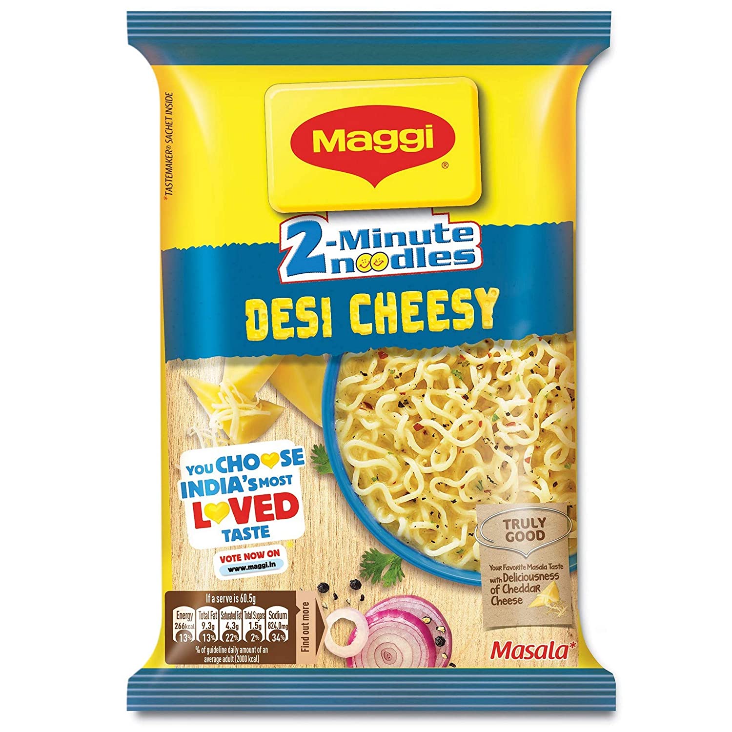 MAGGI 2-Minute Instant Noodles, Desi Cheesy 
