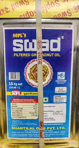 Swad Groundnut Oil 15 Kg Tin