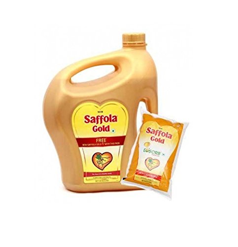 Saffola Gold 5 Liter Jar with Free Saffola Gold Pouch 1L