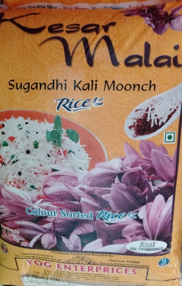 New Kesar Malai Kalimooch Rice 25 Kg Bag