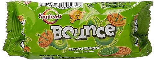 Sunfeast Bounce Delight Cream Biscuits, Elaichi, 82g