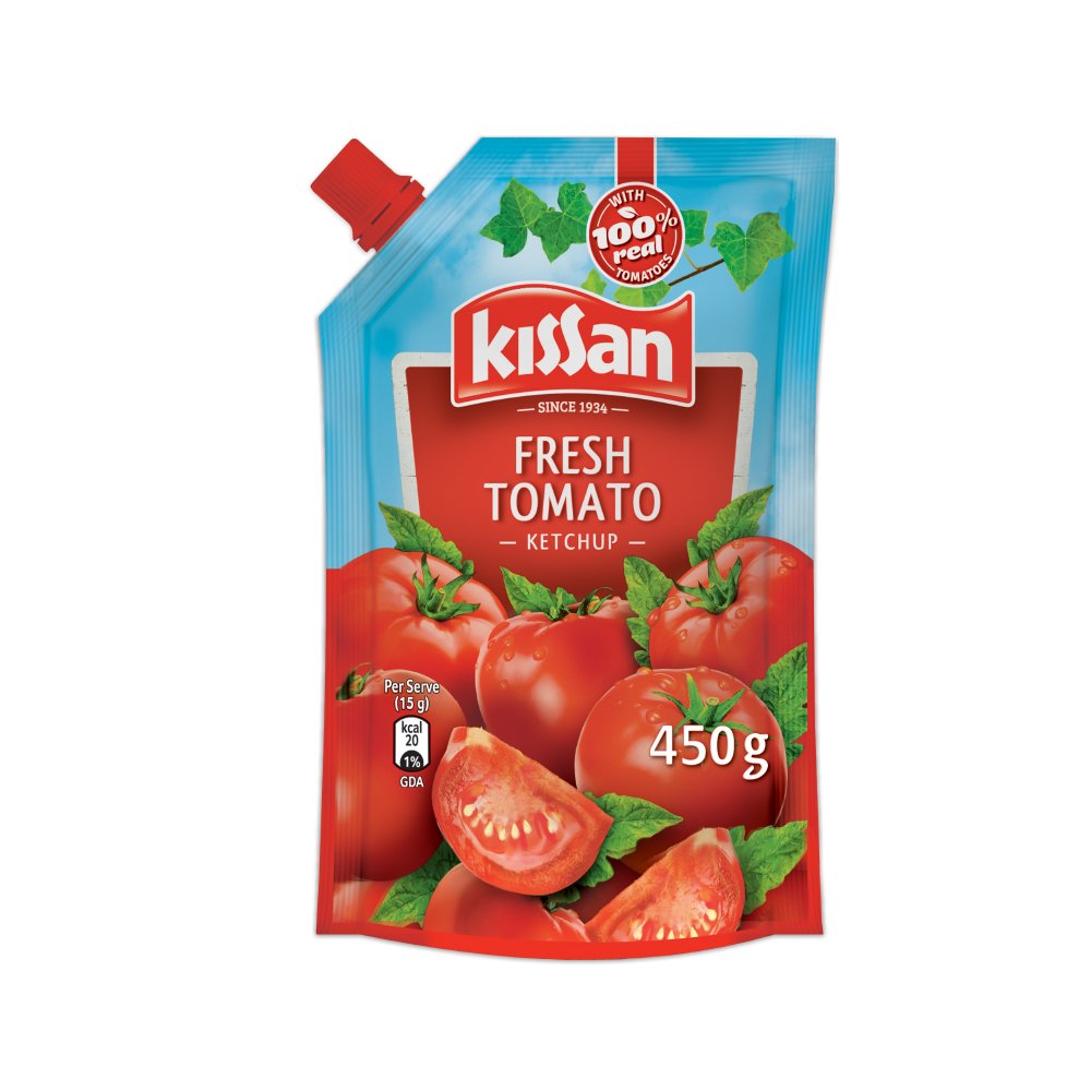 Kissan Fresh Tomato Ketchup pouch, 450 Gm